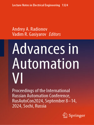 cover image of Advances in Automation VI